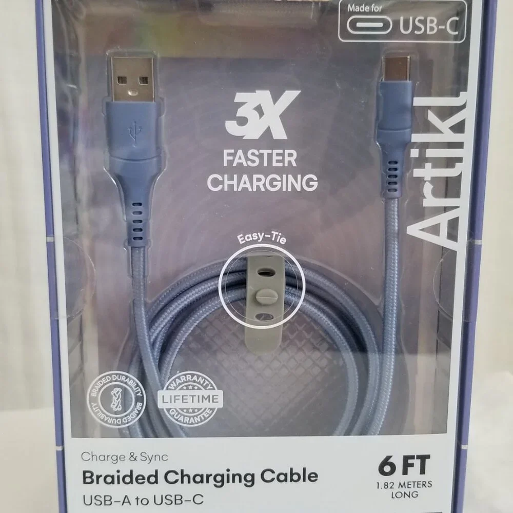 Artikl Charge & Sync Braided Charging Cable 6f USB-A to UBC-C 3X Faster Charging